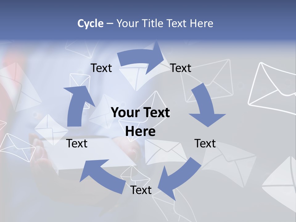 Cellphone Business Woman Screen PowerPoint Template