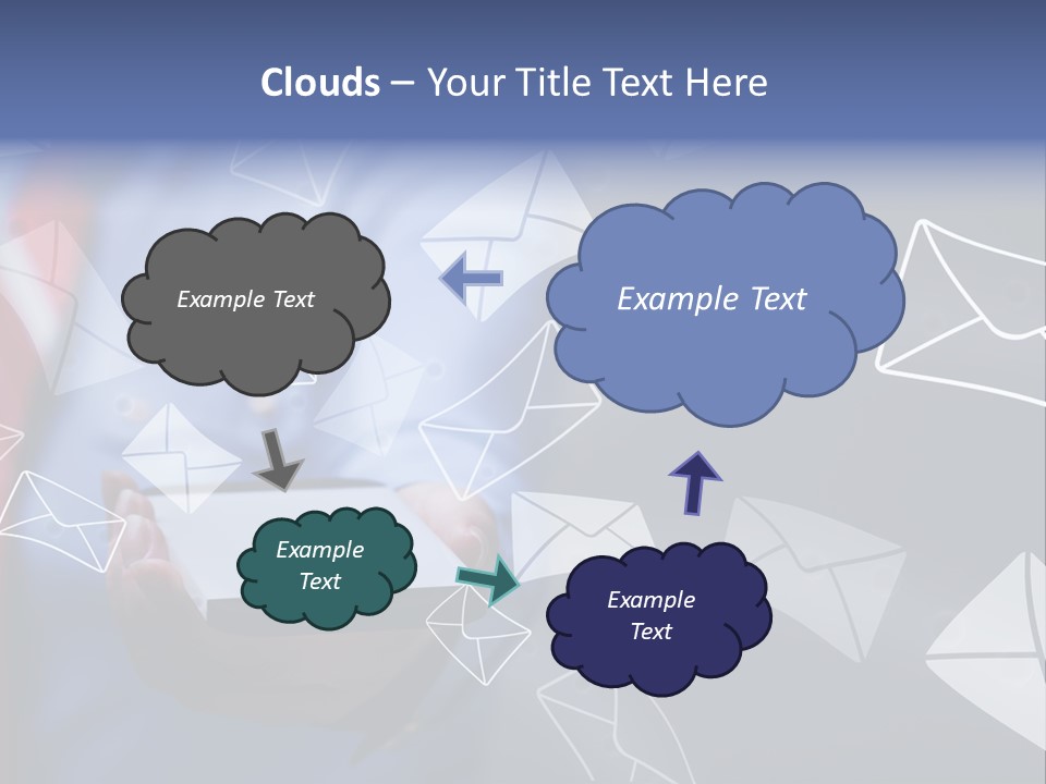 Cellphone Business Woman Screen PowerPoint Template
