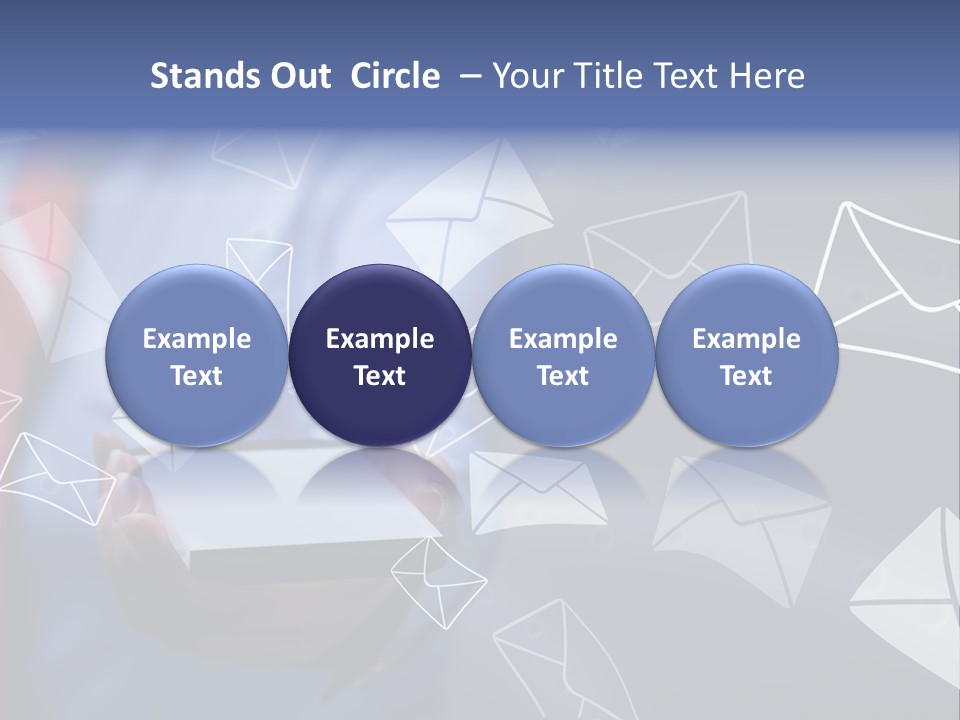 Cellphone Business Woman Screen PowerPoint Template