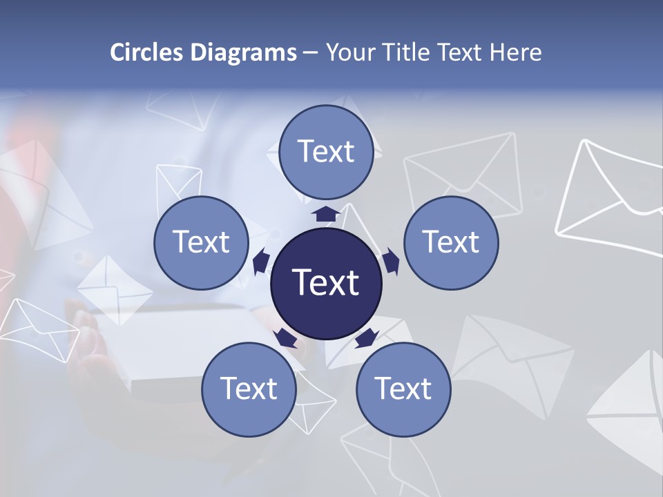 Cellphone Business Woman Screen PowerPoint Template