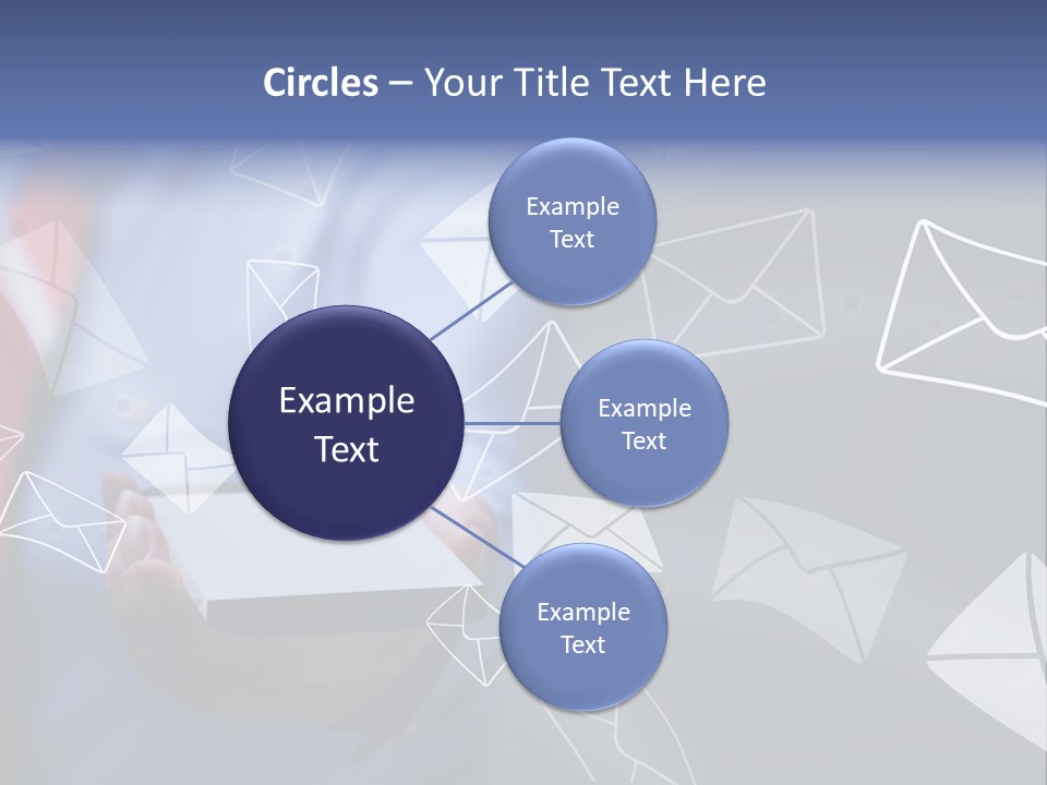 Cellphone Business Woman Screen PowerPoint Template