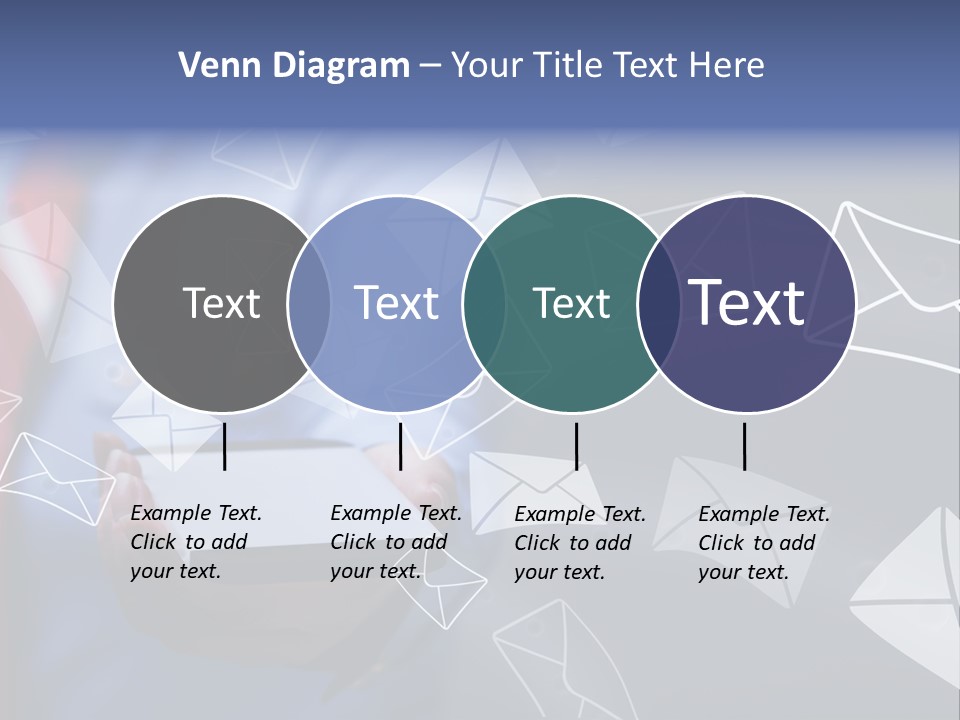 Cellphone Business Woman Screen PowerPoint Template