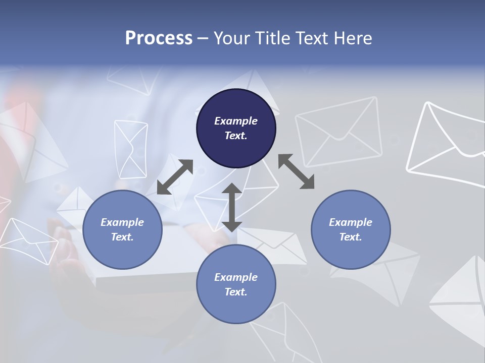 Cellphone Business Woman Screen PowerPoint Template