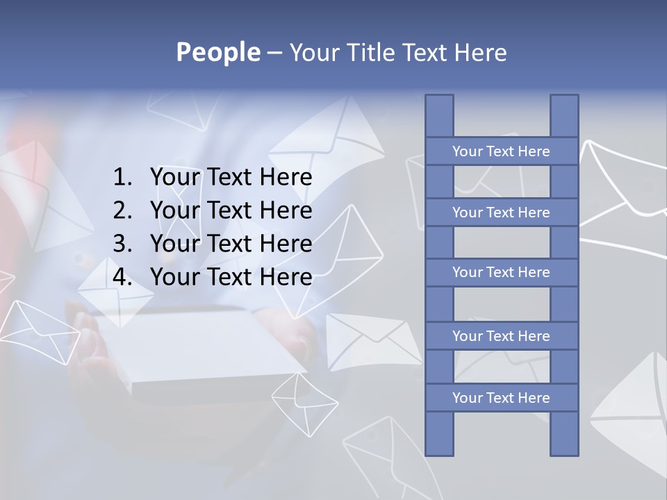 Cellphone Business Woman Screen PowerPoint Template