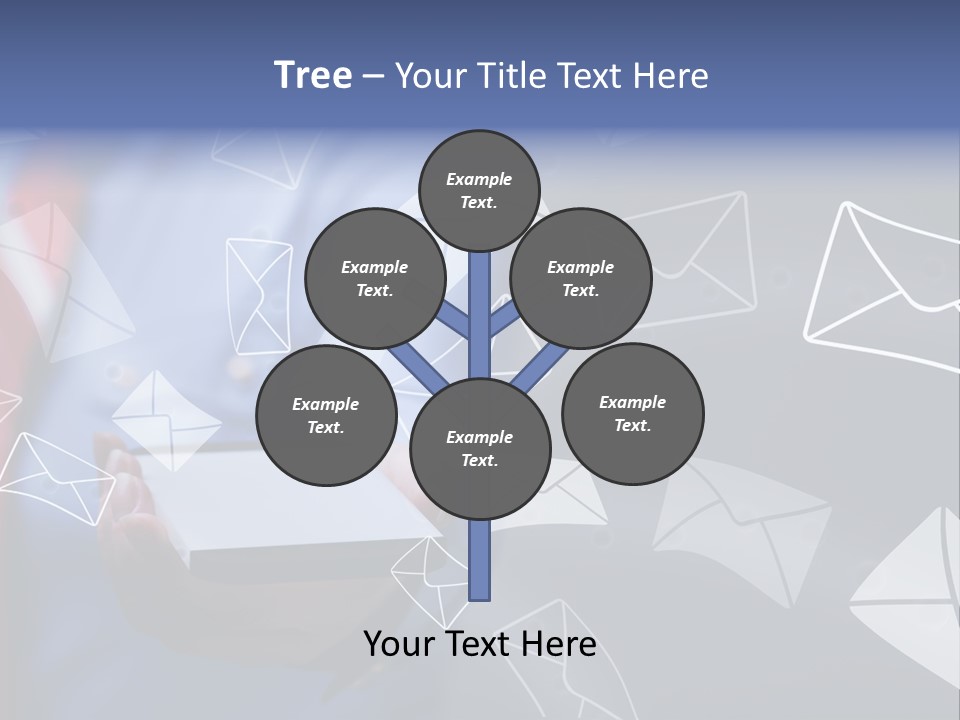 Cellphone Business Woman Screen PowerPoint Template