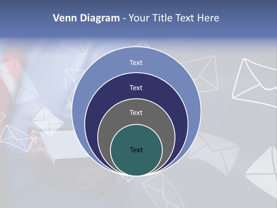 Cellphone Business Woman Screen PowerPoint Template