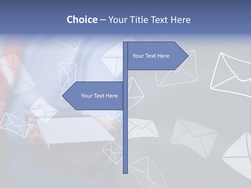 Cellphone Business Woman Screen PowerPoint Template