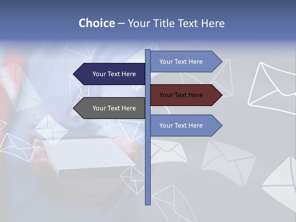 Cellphone Business Woman Screen PowerPoint Template