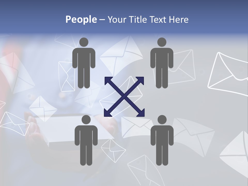 Cellphone Business Woman Screen PowerPoint Template