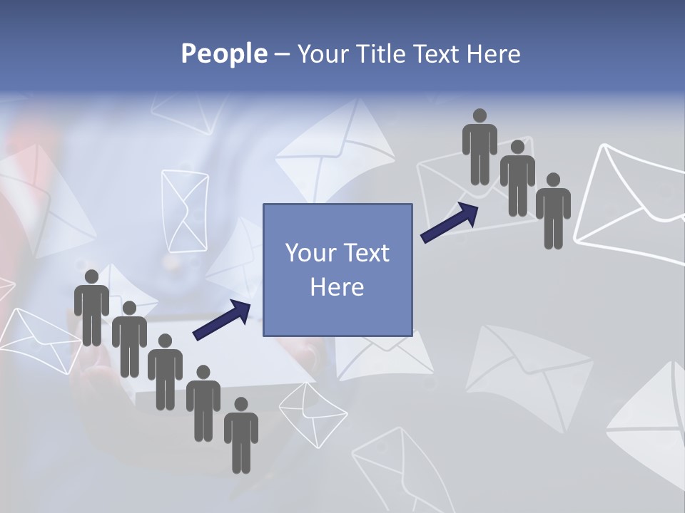 Cellphone Business Woman Screen PowerPoint Template