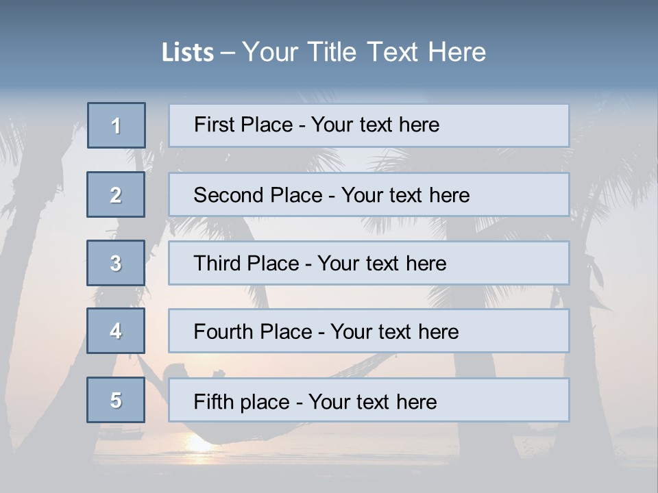 Resort Laziness Locations PowerPoint Template