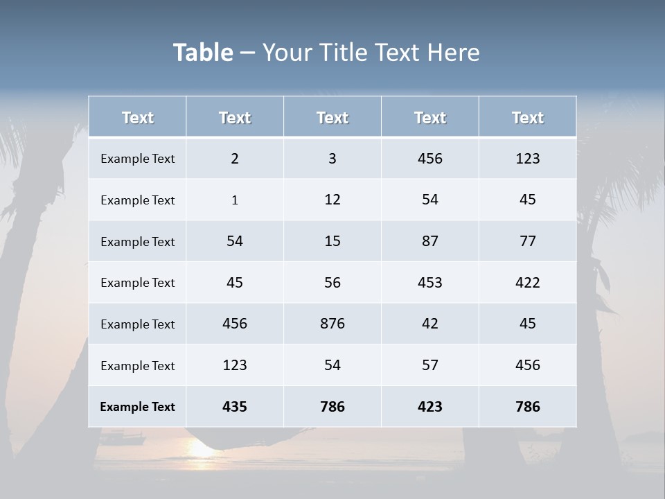Resort Laziness Locations PowerPoint Template