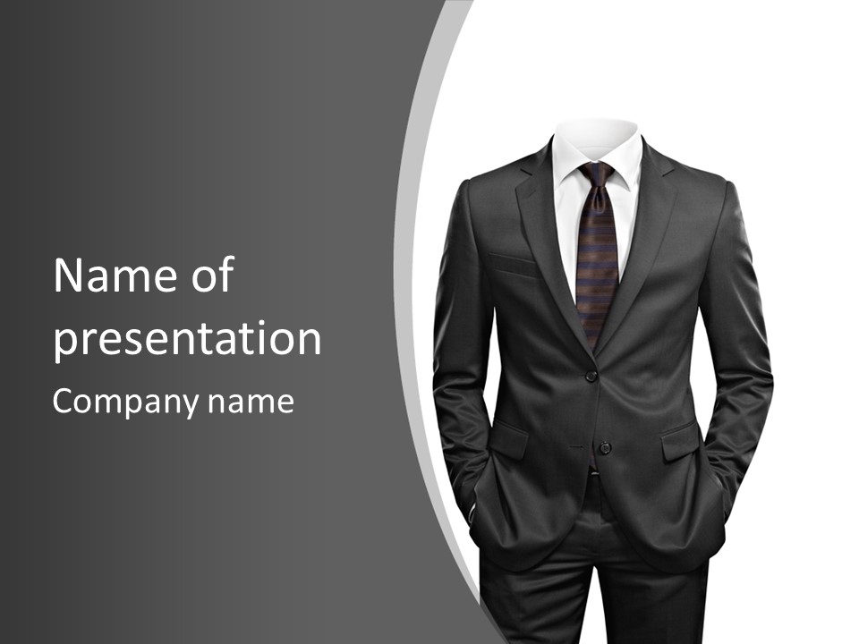 Concept Fashion Tuxedo PowerPoint Template