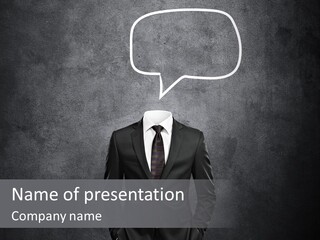 Businessman Horizontal Isolated PowerPoint Template