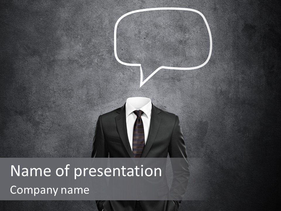 Businessman Horizontal Isolated PowerPoint Template