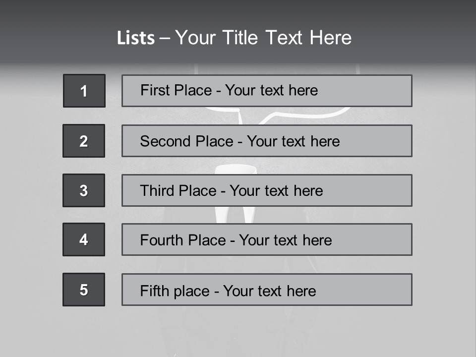 Businessman Horizontal Isolated PowerPoint Template