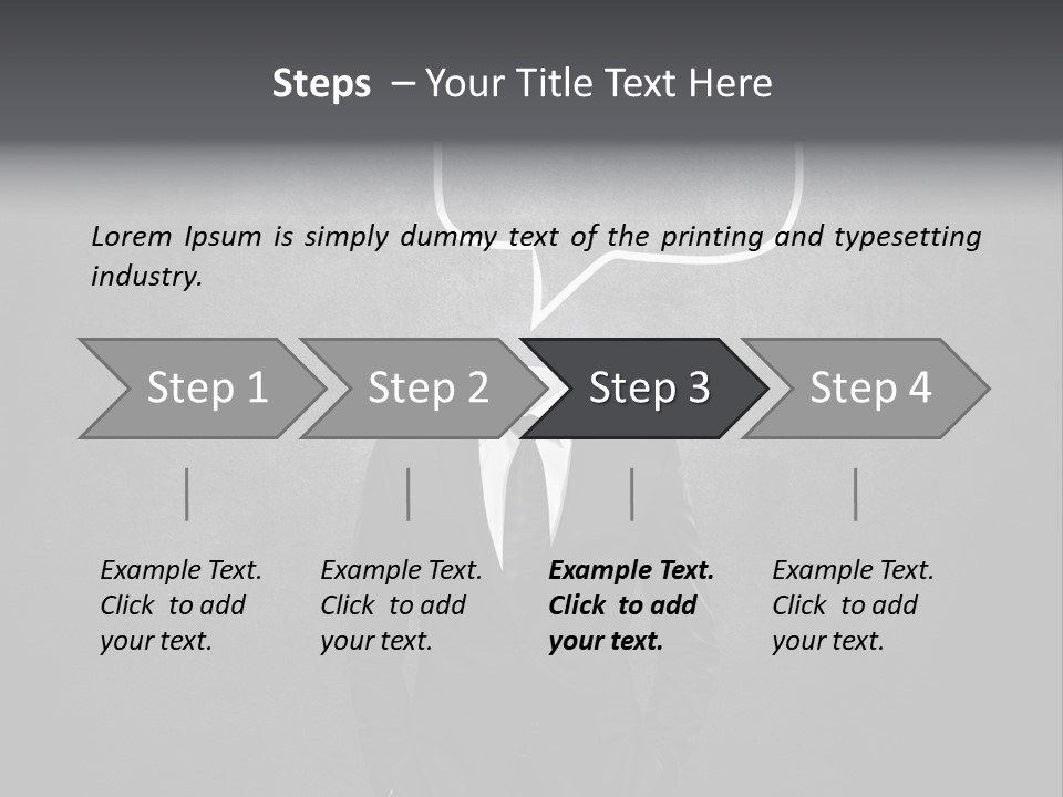 Businessman Horizontal Isolated PowerPoint Template