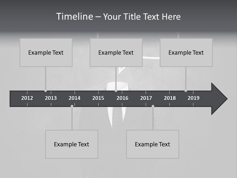 Businessman Horizontal Isolated PowerPoint Template