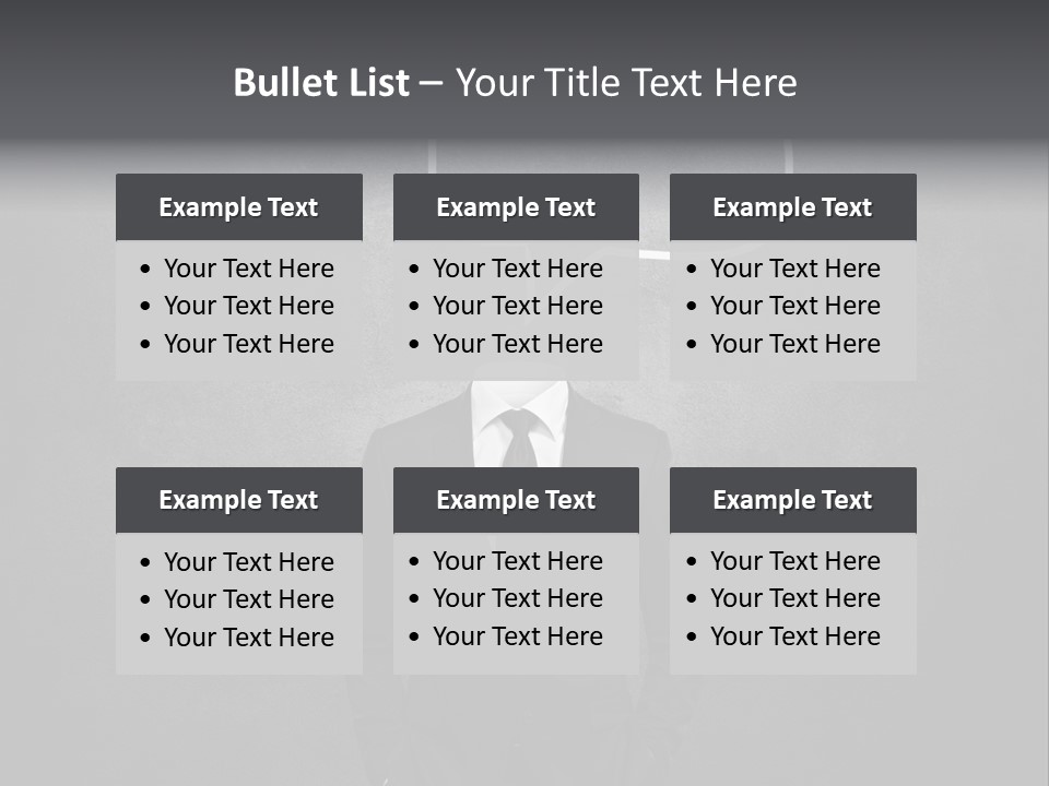 Businessman Horizontal Isolated PowerPoint Template