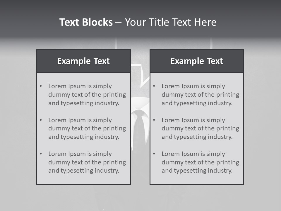Businessman Horizontal Isolated PowerPoint Template