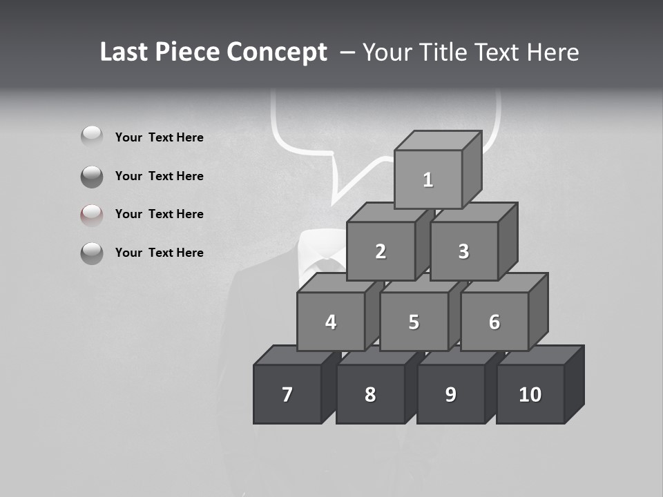 Businessman Horizontal Isolated PowerPoint Template