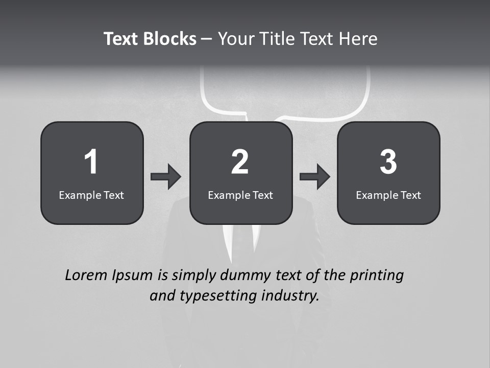 Businessman Horizontal Isolated PowerPoint Template