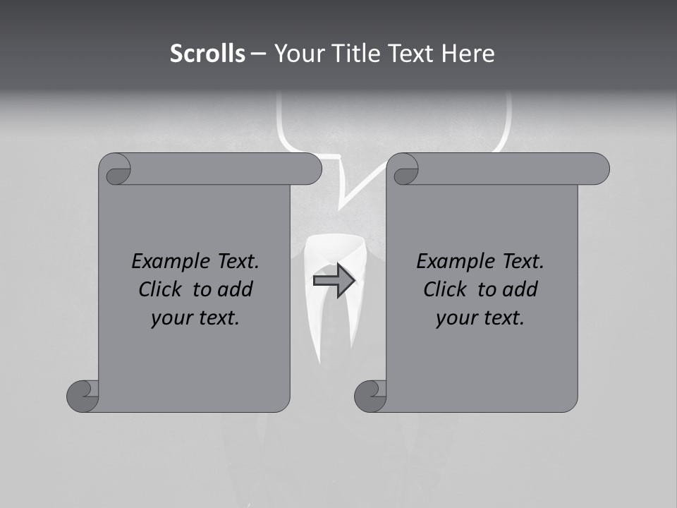 Businessman Horizontal Isolated PowerPoint Template