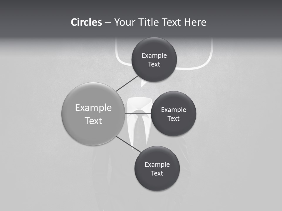 Businessman Horizontal Isolated PowerPoint Template