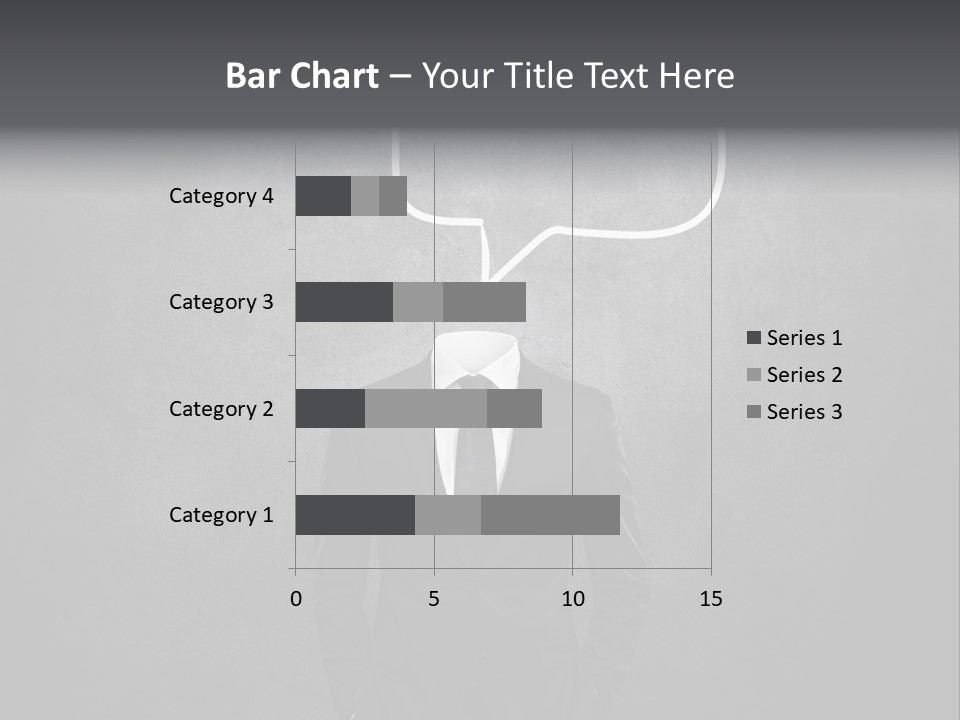 Businessman Horizontal Isolated PowerPoint Template