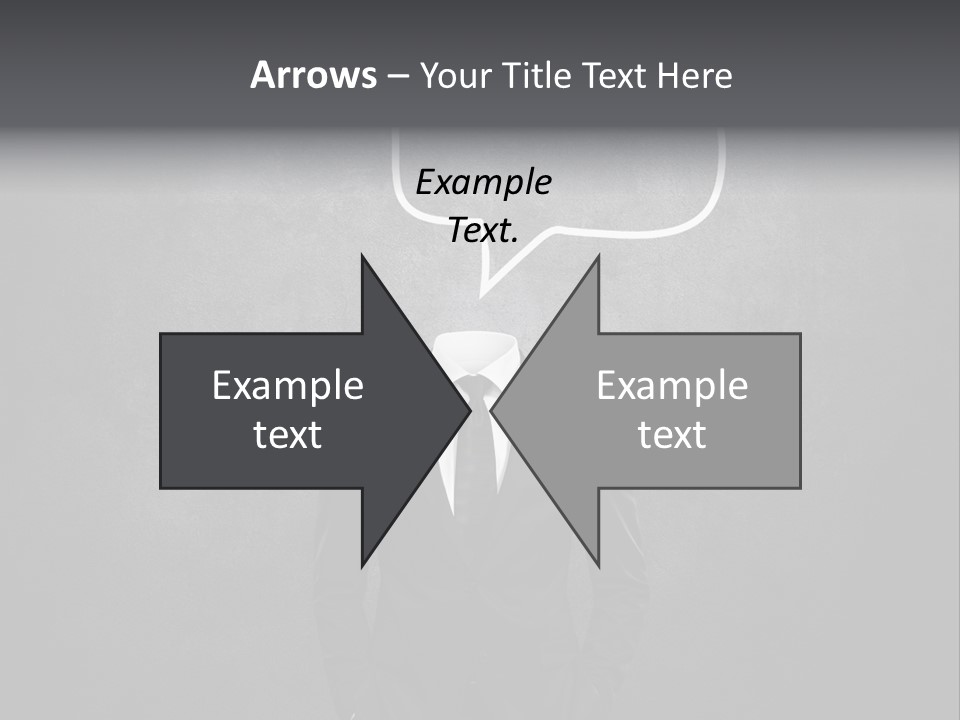 Businessman Horizontal Isolated PowerPoint Template