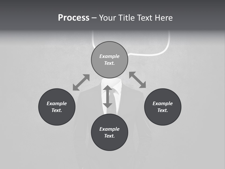 Businessman Horizontal Isolated PowerPoint Template