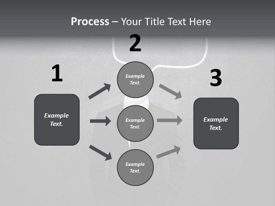 Businessman Horizontal Isolated PowerPoint Template