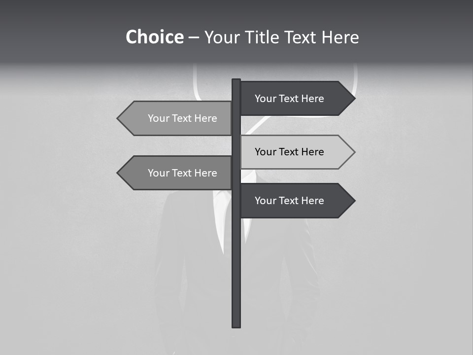 Businessman Horizontal Isolated PowerPoint Template