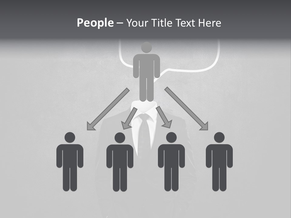 Businessman Horizontal Isolated PowerPoint Template