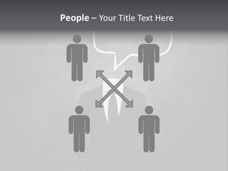 Businessman Horizontal Isolated PowerPoint Template