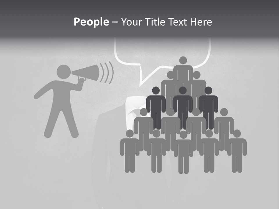 Businessman Horizontal Isolated PowerPoint Template