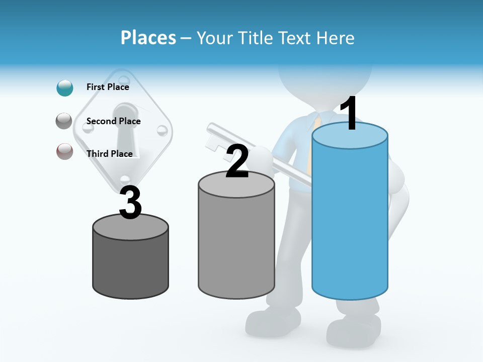 Guy Opening Figure PowerPoint Template