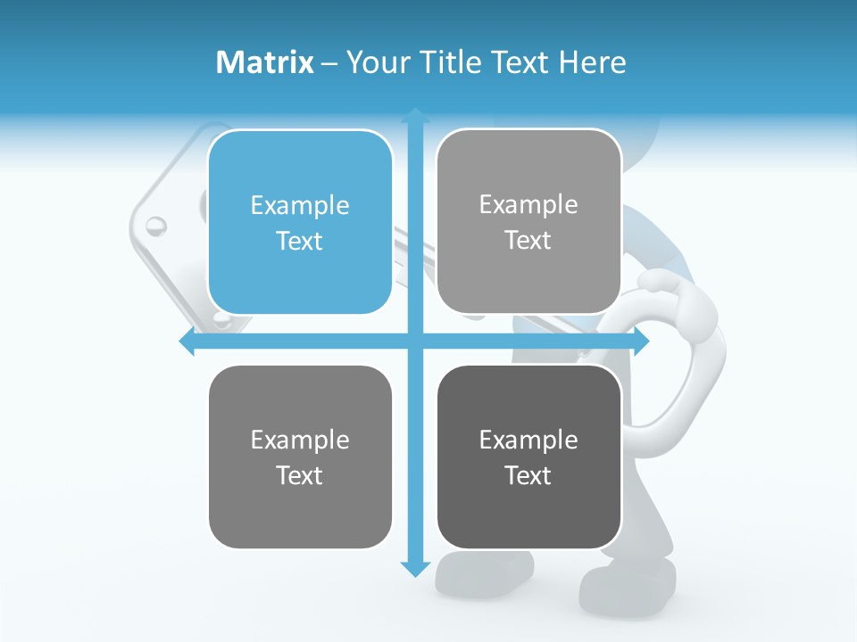 Guy Opening Figure PowerPoint Template