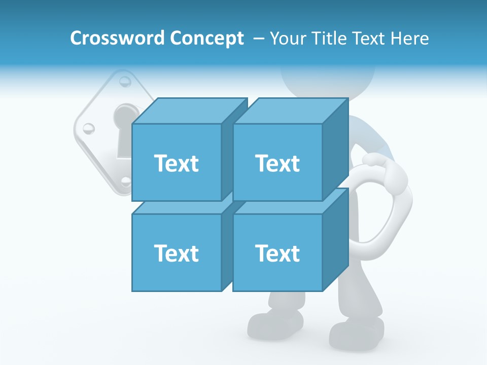 Guy Opening Figure PowerPoint Template
