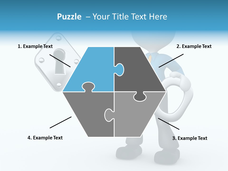 Guy Opening Figure PowerPoint Template