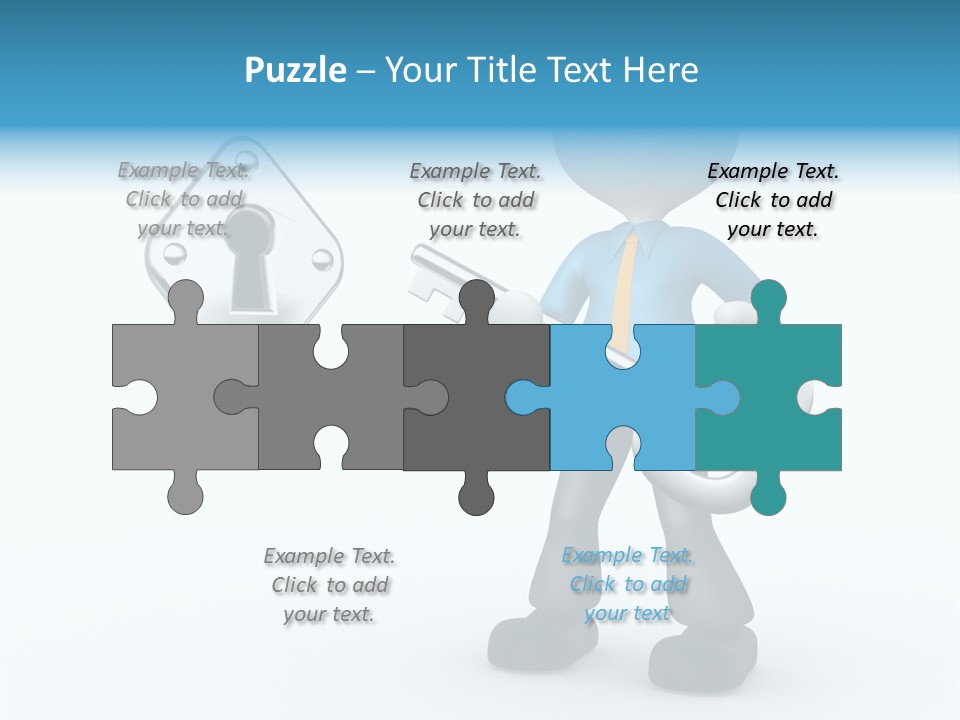 Guy Opening Figure PowerPoint Template