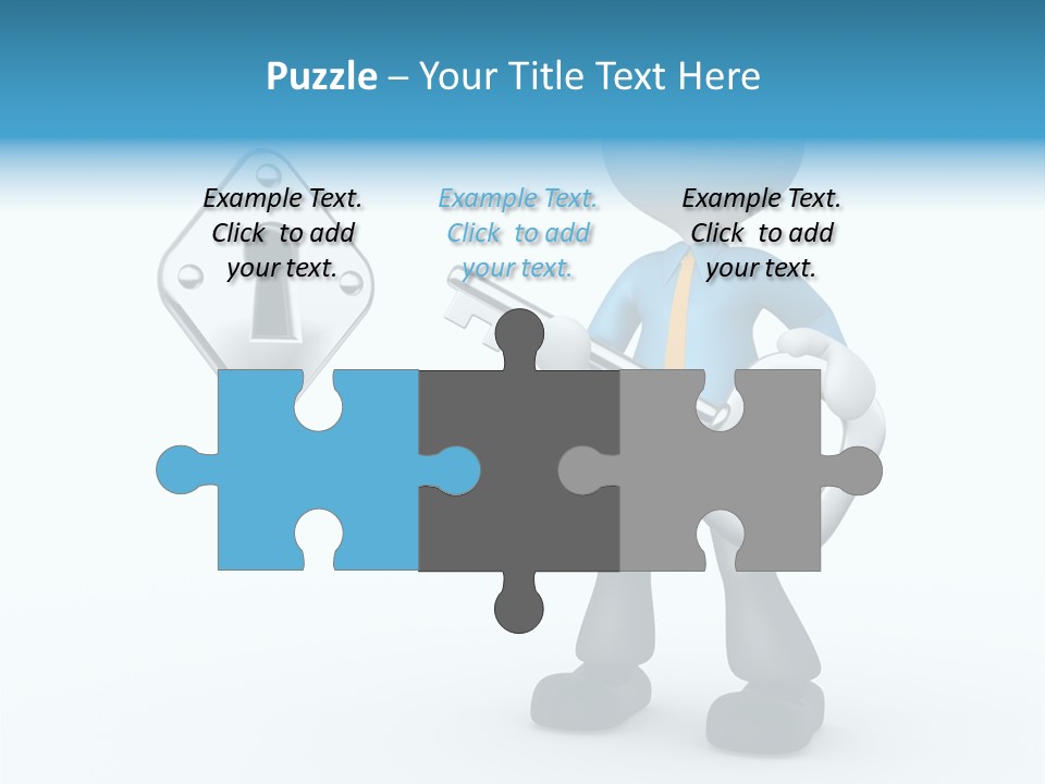 Guy Opening Figure PowerPoint Template