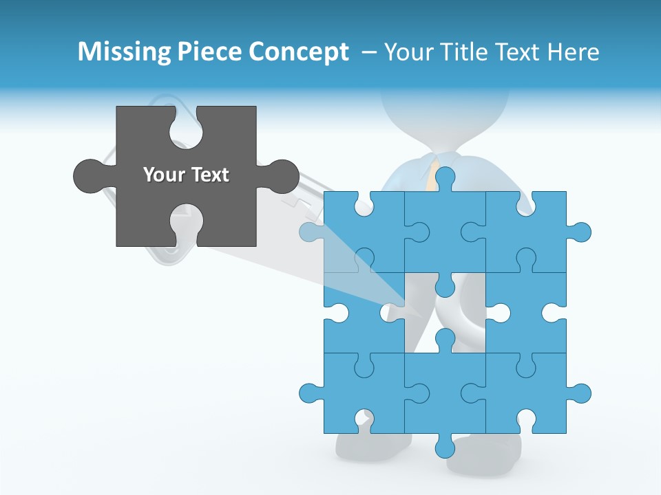 Guy Opening Figure PowerPoint Template