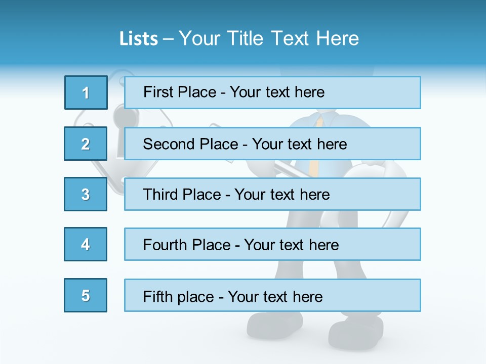 Guy Opening Figure PowerPoint Template