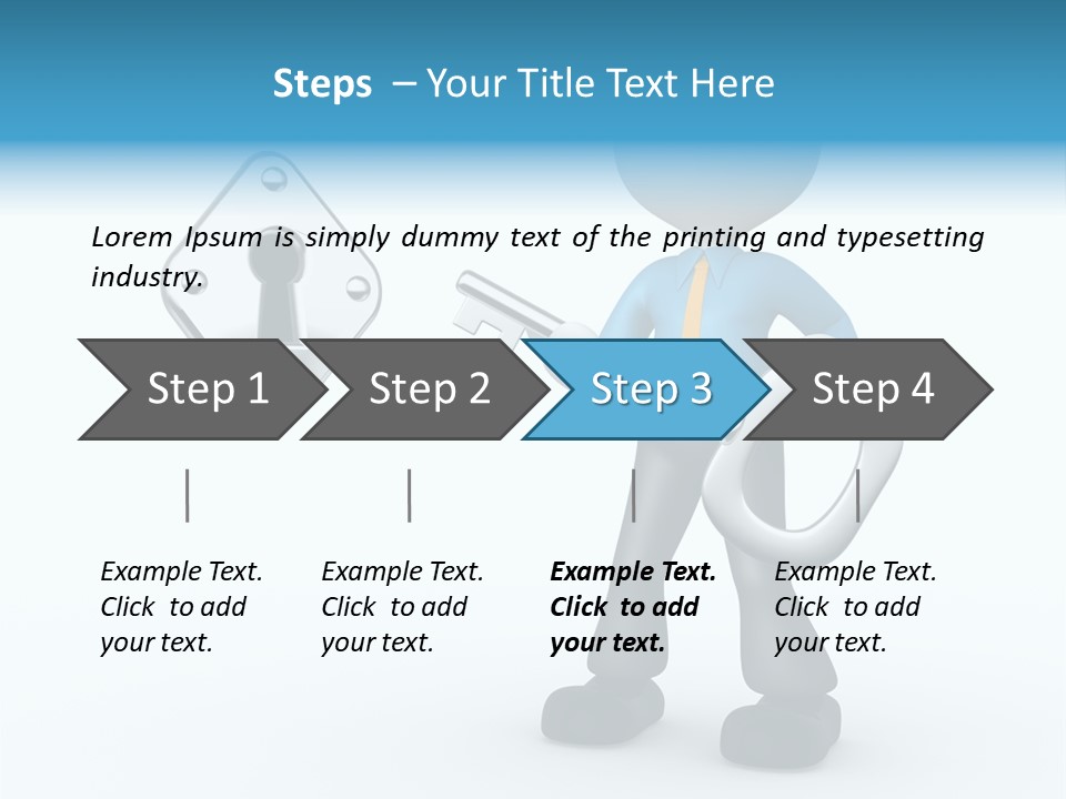 Guy Opening Figure PowerPoint Template