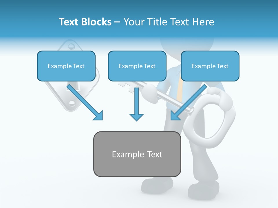 Guy Opening Figure PowerPoint Template