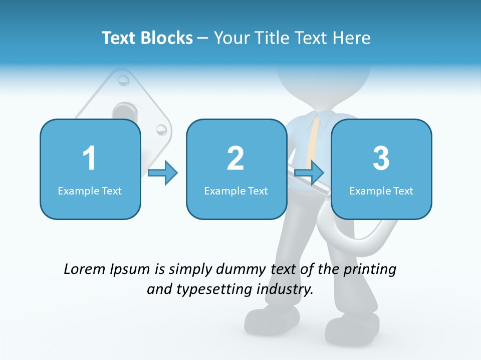 Guy Opening Figure PowerPoint Template