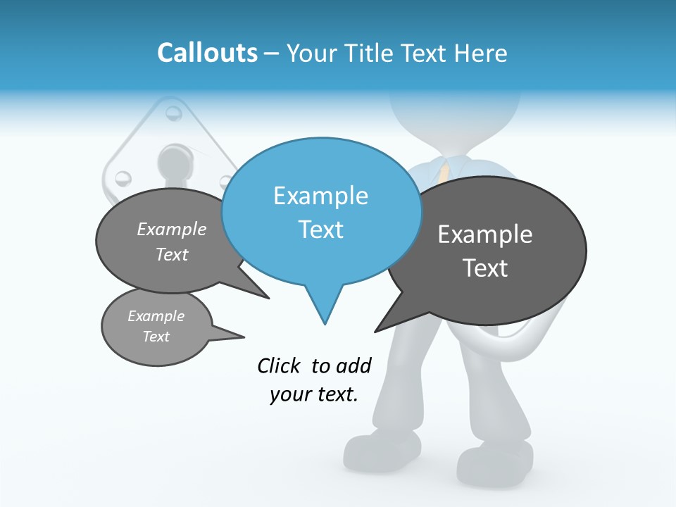 Guy Opening Figure PowerPoint Template