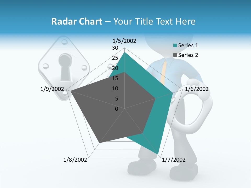 Guy Opening Figure PowerPoint Template
