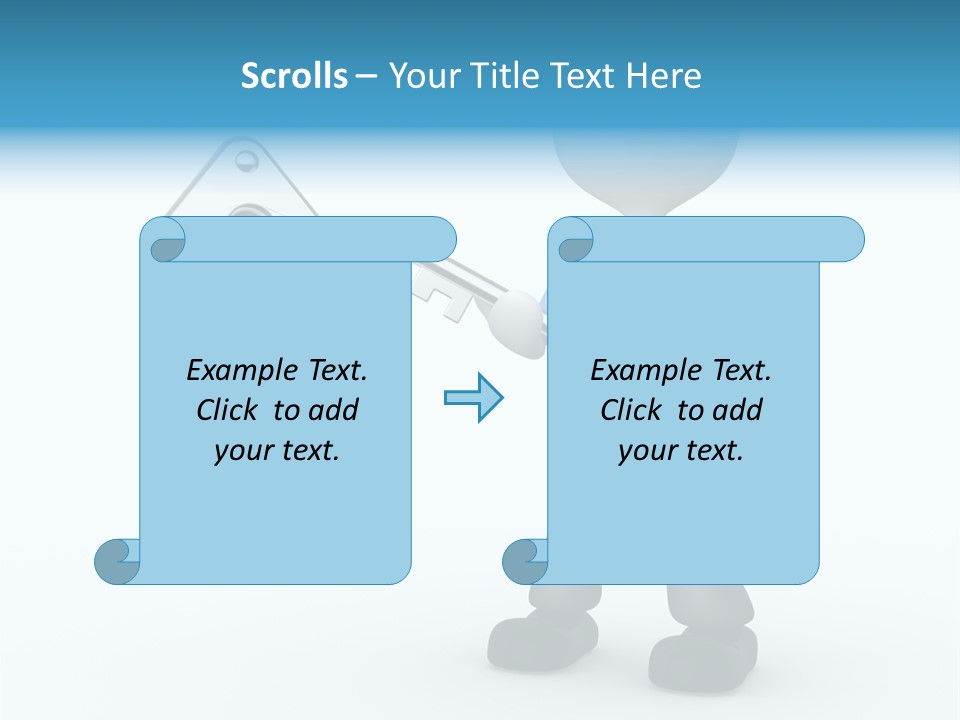 Guy Opening Figure PowerPoint Template